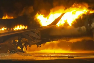 Japanese Plane on fire