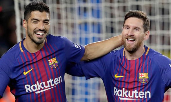 Lionel Messi and Luis Suárez