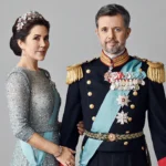 The danish king and and queen wearing their royal attire