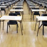 Hall with chairs and desks