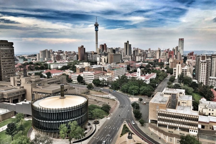 shot of city of Johannesburg